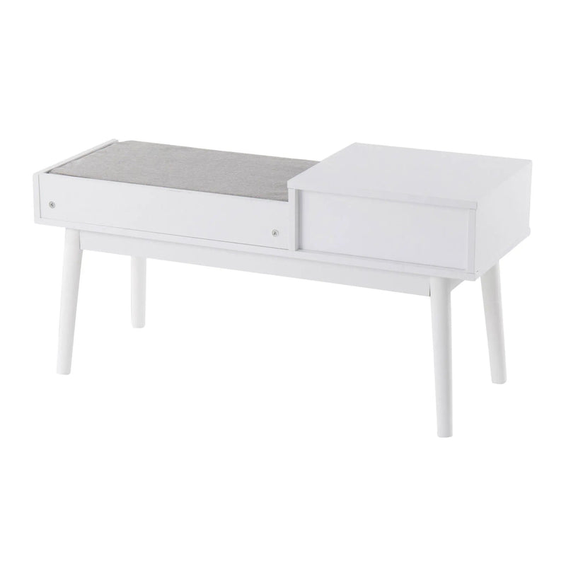 Telephone Contemporary Bench With Pull Out Drawer by Unique Piece Furniture