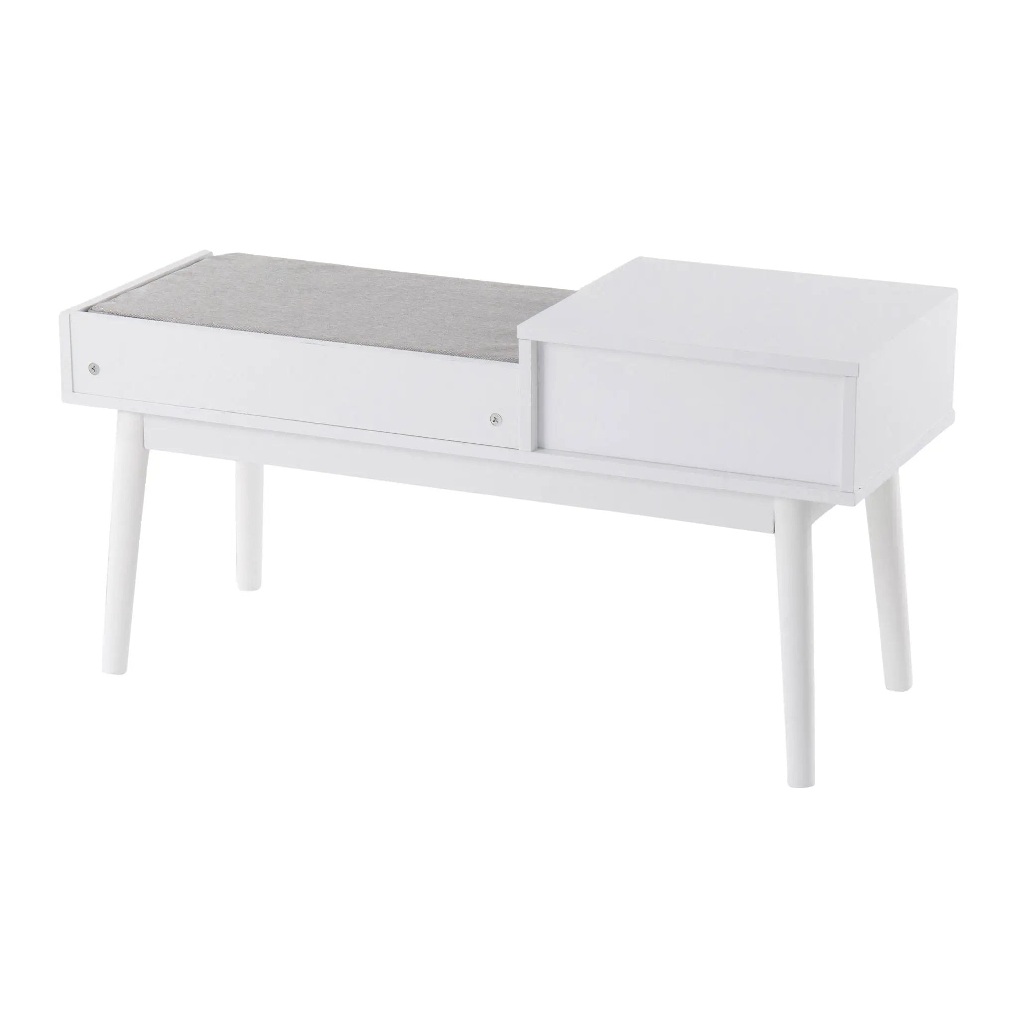 Telephone Contemporary Bench With Pull Out Drawer by HouseOfZazla