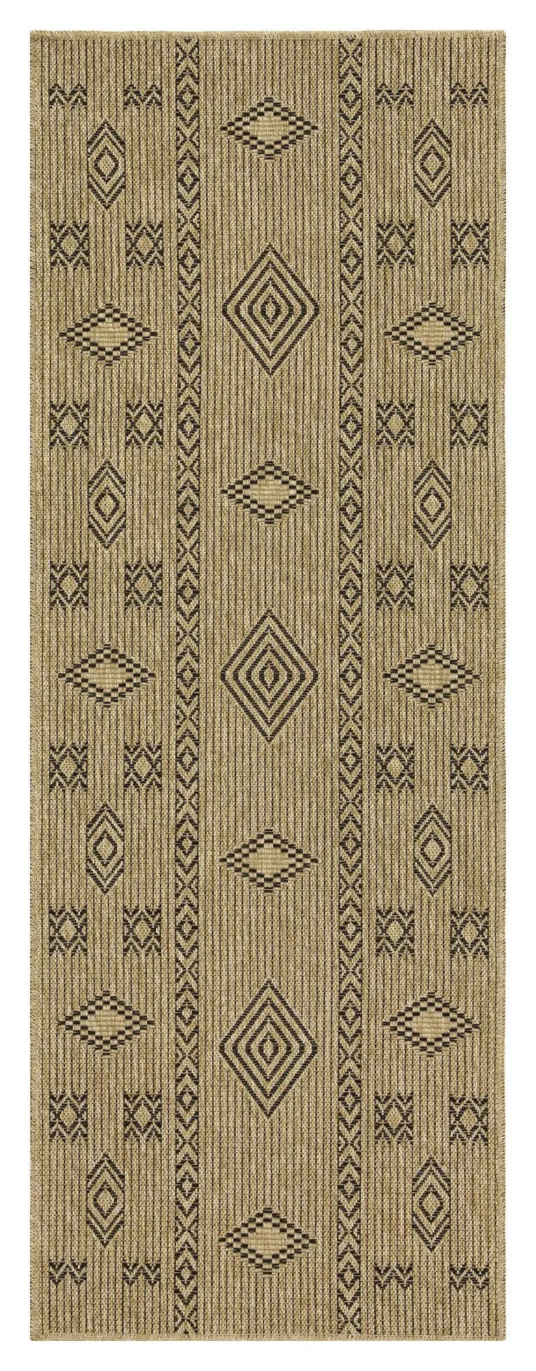 Earth GC_NTL1001 Jute/Black Indoor/Outdoor Area Rug by HouseOfZazla