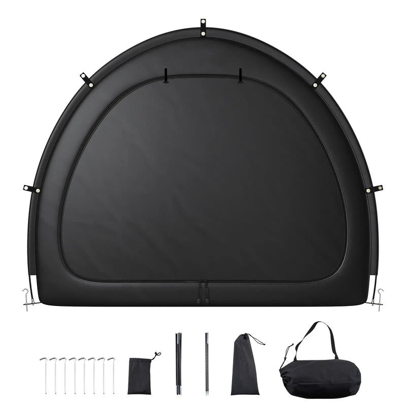 Outdoor Bike Storage Tent Fan-Shaped Waterproof Bike Tent for 4 to 5 Bikes by HouseOfZazla