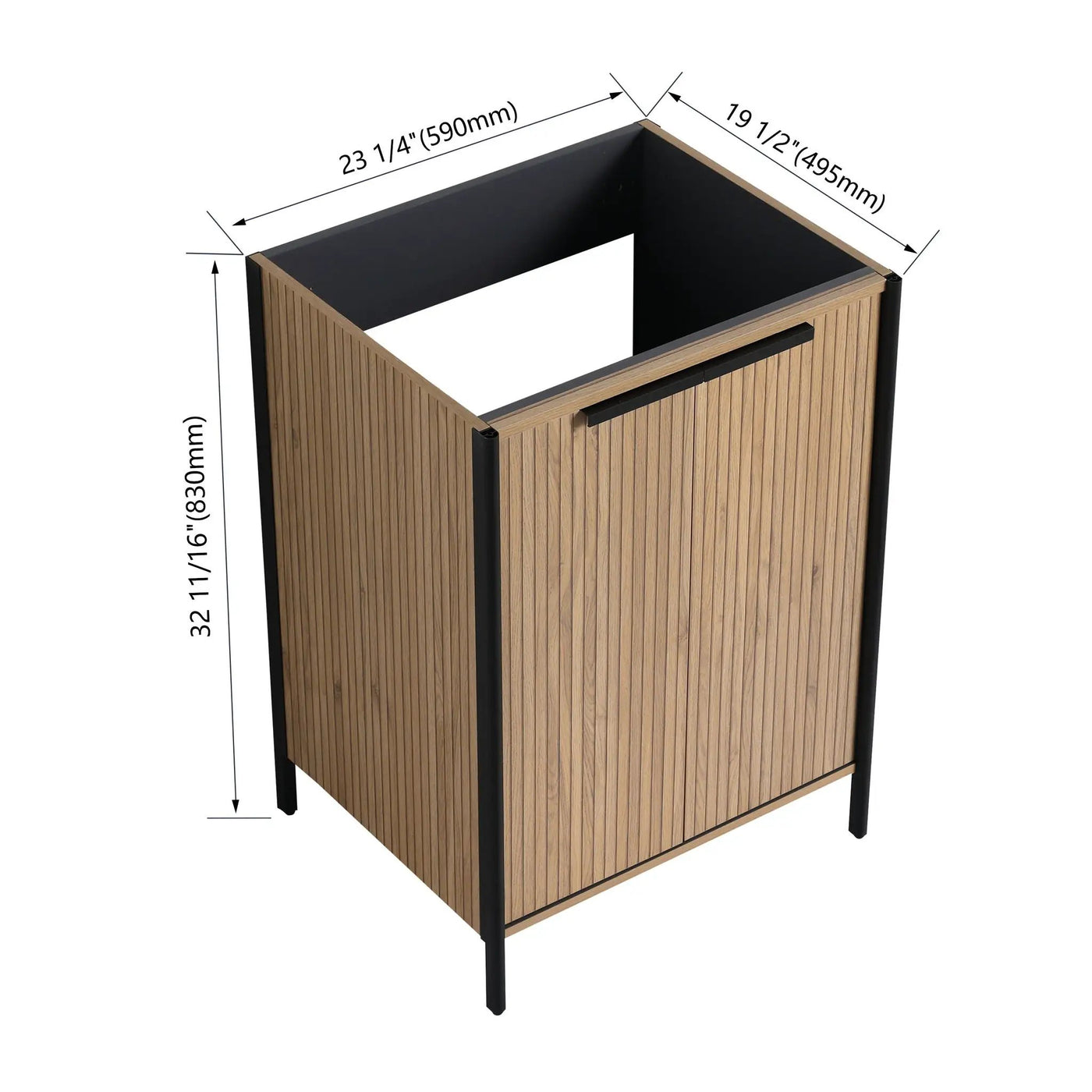 Contemporary Freestanding Bathroom Vanity With Adjustable Shelves by HouseOfZazla