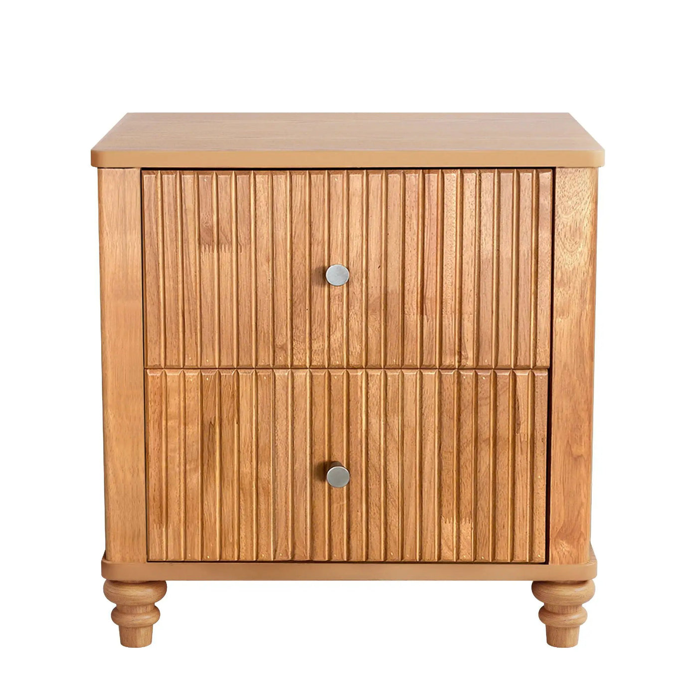 Modern Fluted Nightstand With 3 Drawers by HouseOfZazla