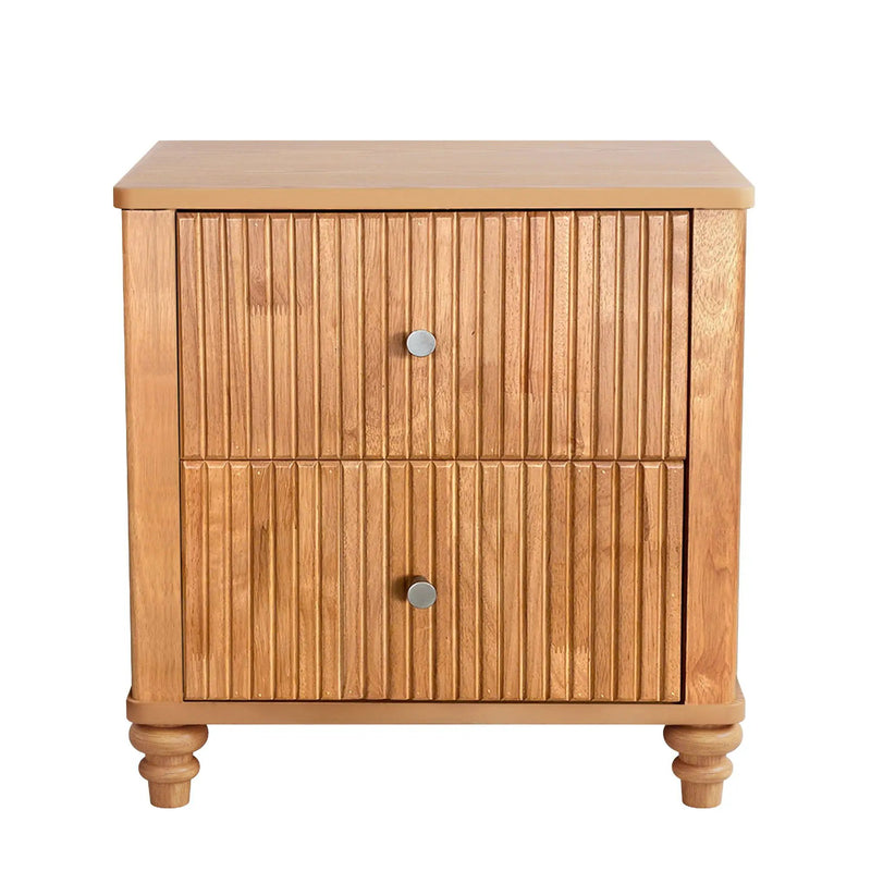 Modern Fluted Nightstand With 3 Drawers by HouseOfZazla