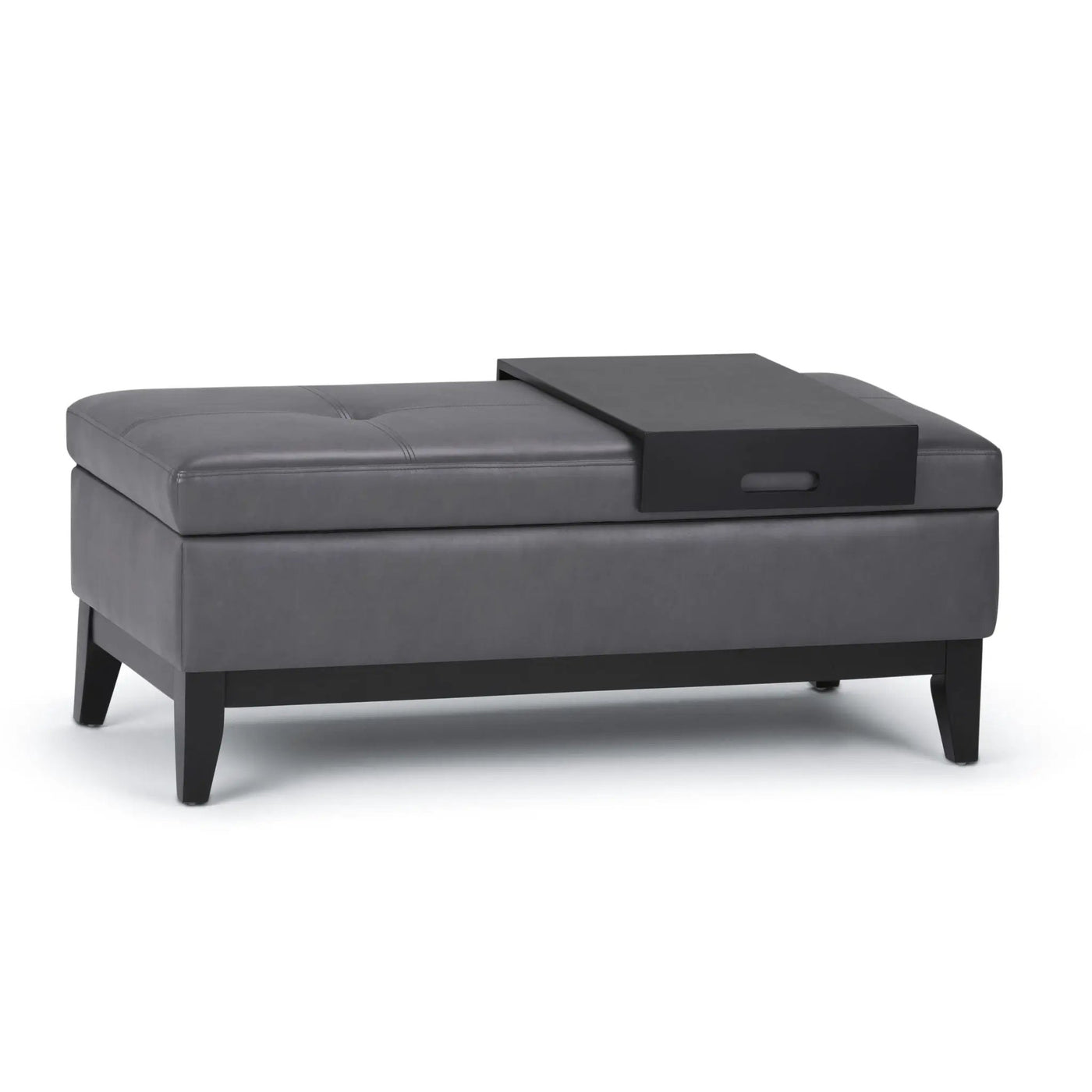 Oregon - Contemporary Storage Ottoman Bench With Tray by HouseOfZazla