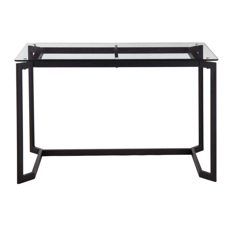 Masters - Modern Office Desk - Black / Clear by HouseOfZazla