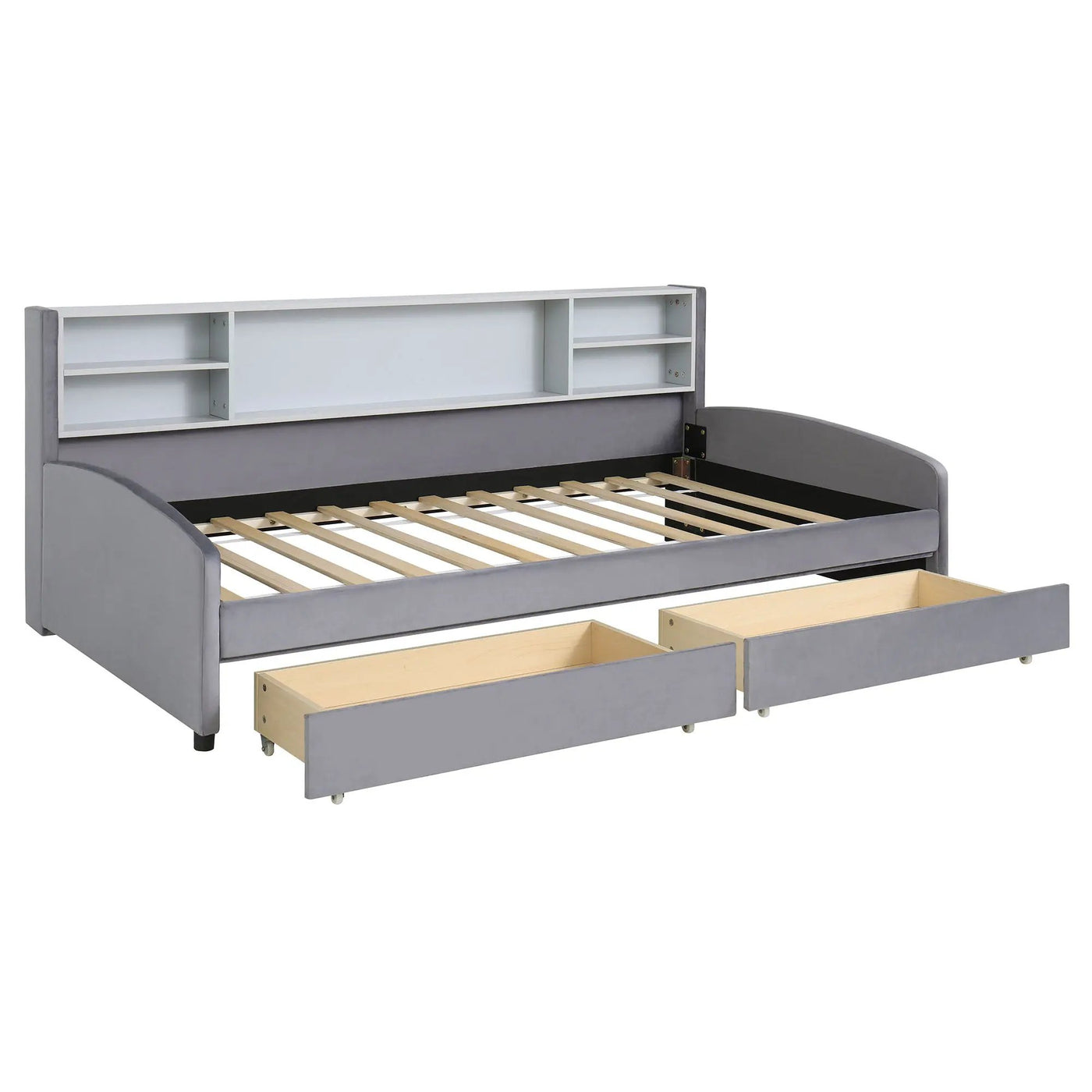 Luxurious Upholstered Platform Bed With Storage Drawers by HouseOfZazla