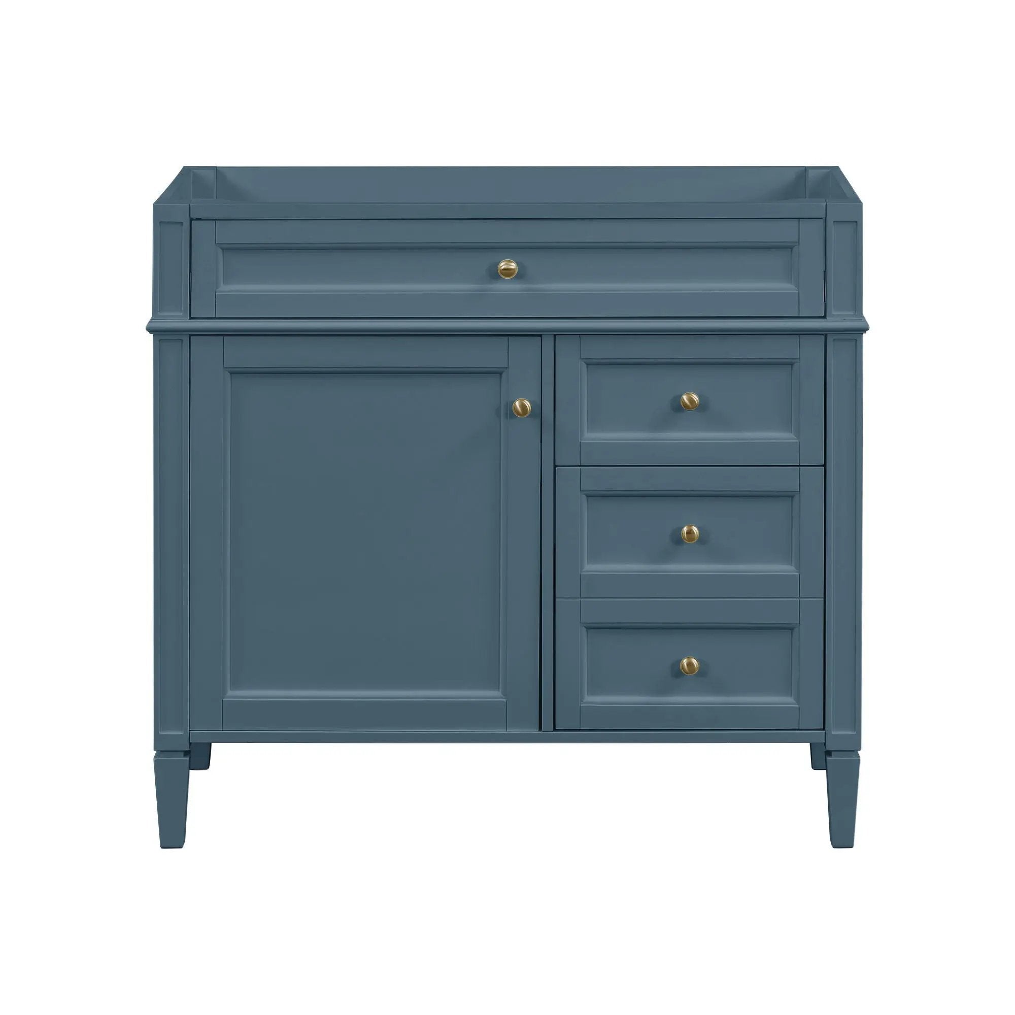 Bathroom Vanity With 2 Drawers And Tip-Out Drawer, Storage Cabinet by Unique Piece Furniture