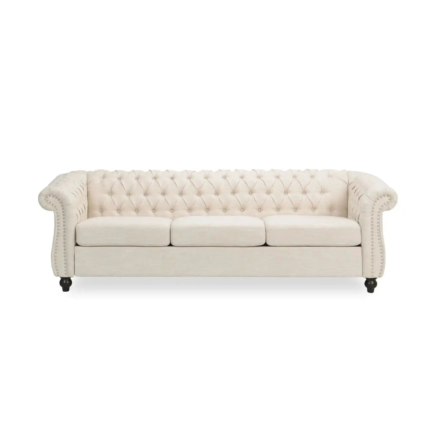 Chesterfield Style 3 Seater Sofa With Deep Button Tufting by HouseOfZazla