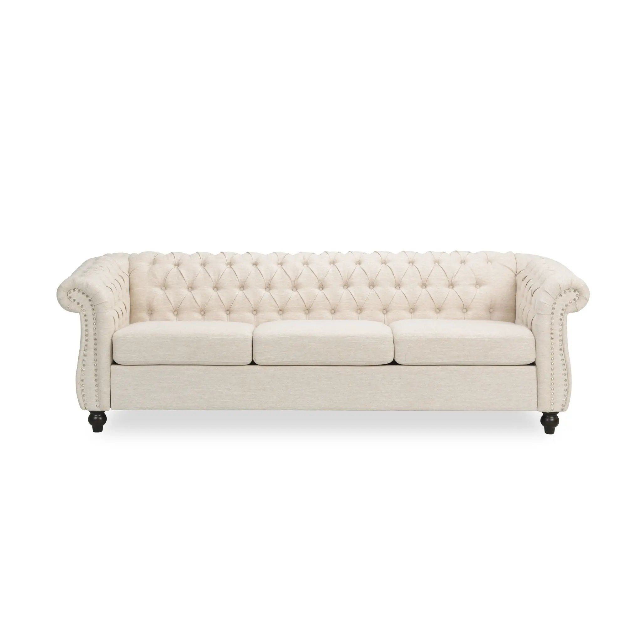 Chesterfield Style 3 Seater Sofa With Deep Button Tufting by HouseOfZazla
