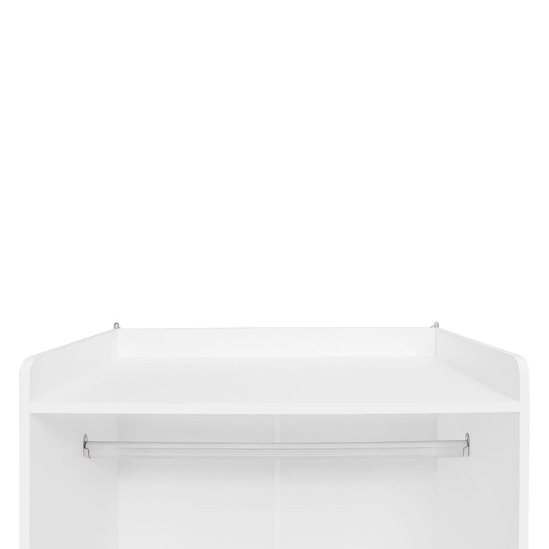 Wardrobe With 3 Drawers High Wardrobe Armoire With Rattan For Living Room Organizer - White by HouseOfZazla