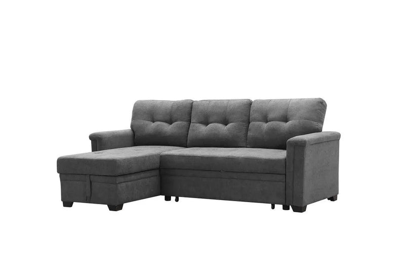 Ashlyn - Reversible Sleeper Sectional Sofa With Storage Chaise, USB Charging Ports And Pocket by HouseOfZazla