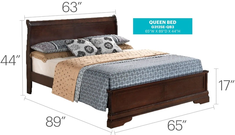 Sleigh Bed With Low Footboard by Unique Piece Furniture