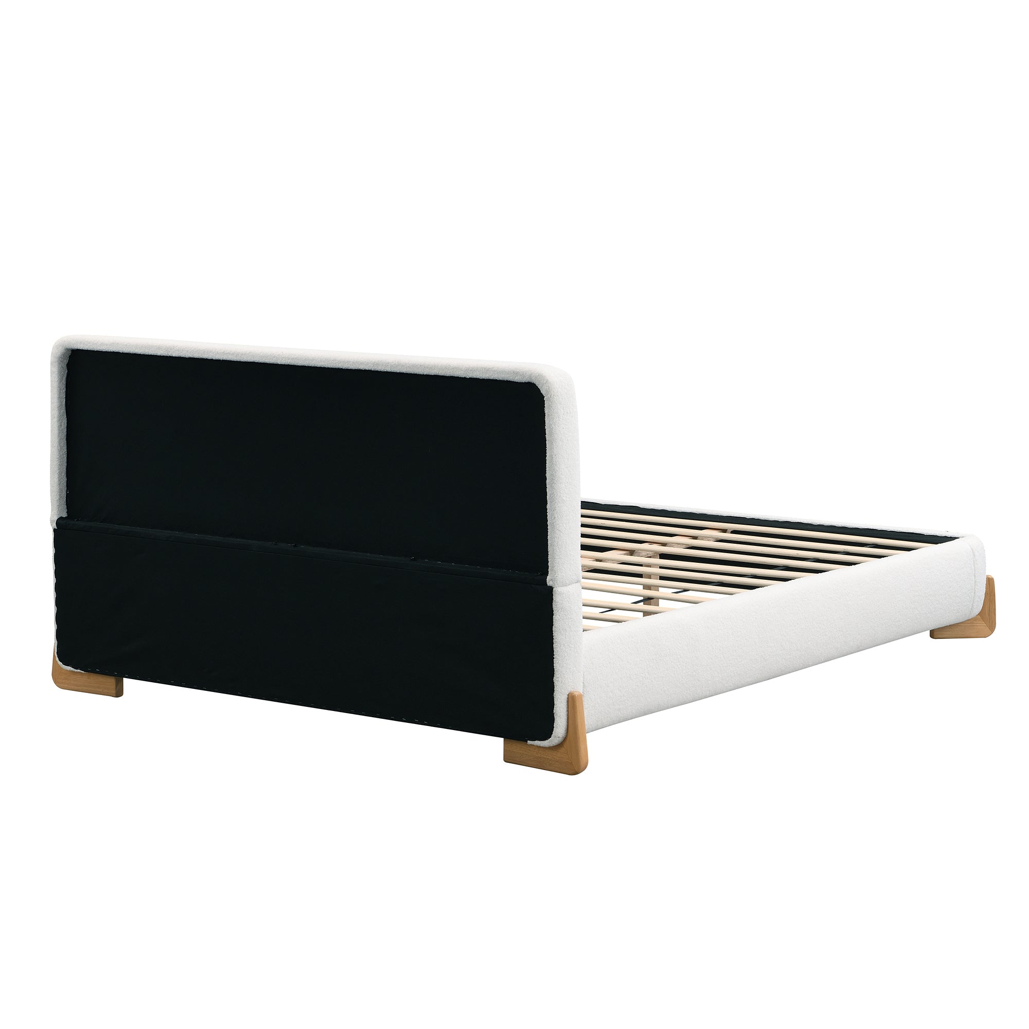 Elegant Boucle Upholstered Bed, Queen Size by HouseOfZazla