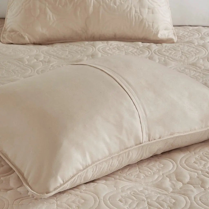 3 Piece Reversible Bedspread Set Khaki King/Cal King by HouseOfZazla