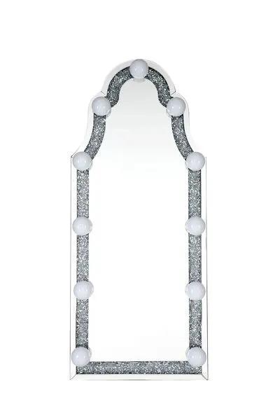 Noralie - Hollywood Floor Mirror - Mirrored & Faux Diamonds by Unique Piece Furniture