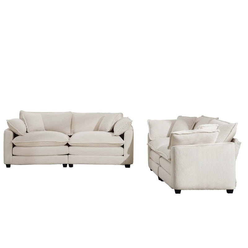 Elegant Oversized Sectional Sofa Set With Deep Seats And Flexible Layout by Unique Piece Furniture