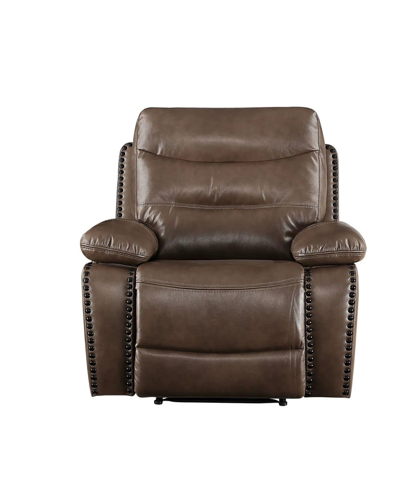 Aashi Leather Gel Match Recliner Chair - Brown by HouseOfZazla
