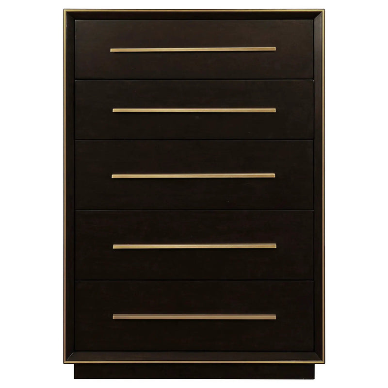 Durango 5-drawer Bedroom Chest Smoked Peppercorn by Unique Piece Furniture
