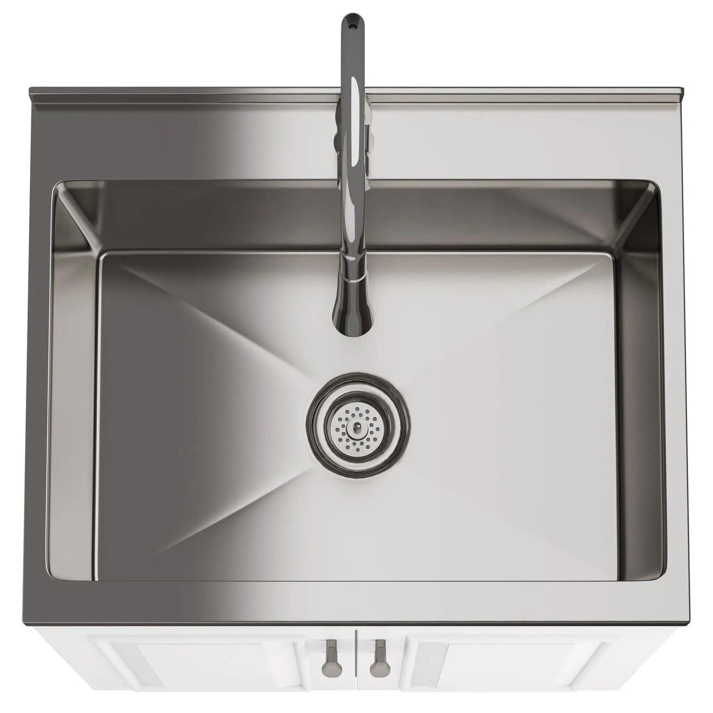 Darwin - Deluxe Laundry Cabinet With Pull-Out Faucet And Stainless Steel Sink by HouseOfZazla
