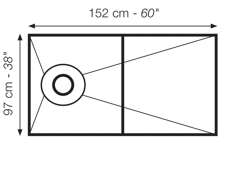 The Original™ Deluxe 38" x 60" Shower Conversion Kit with Orange Waterproof Board by The Original Granite Bracket
