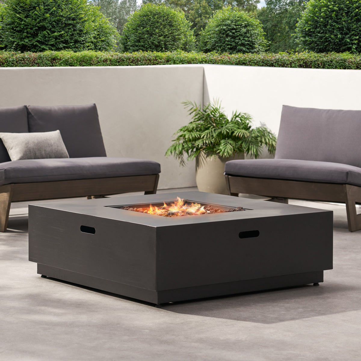39'' Square Iron Fire Pit - 50,000 BTU, photo 6 of 13