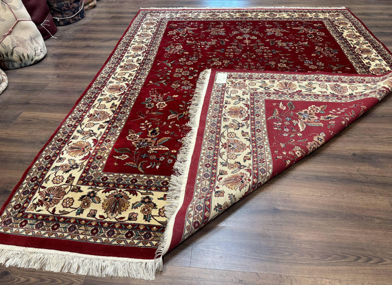 Indo Persian Rug 8x10, Red and Cream, Floral, Pande Cameron by Jewel Rugs