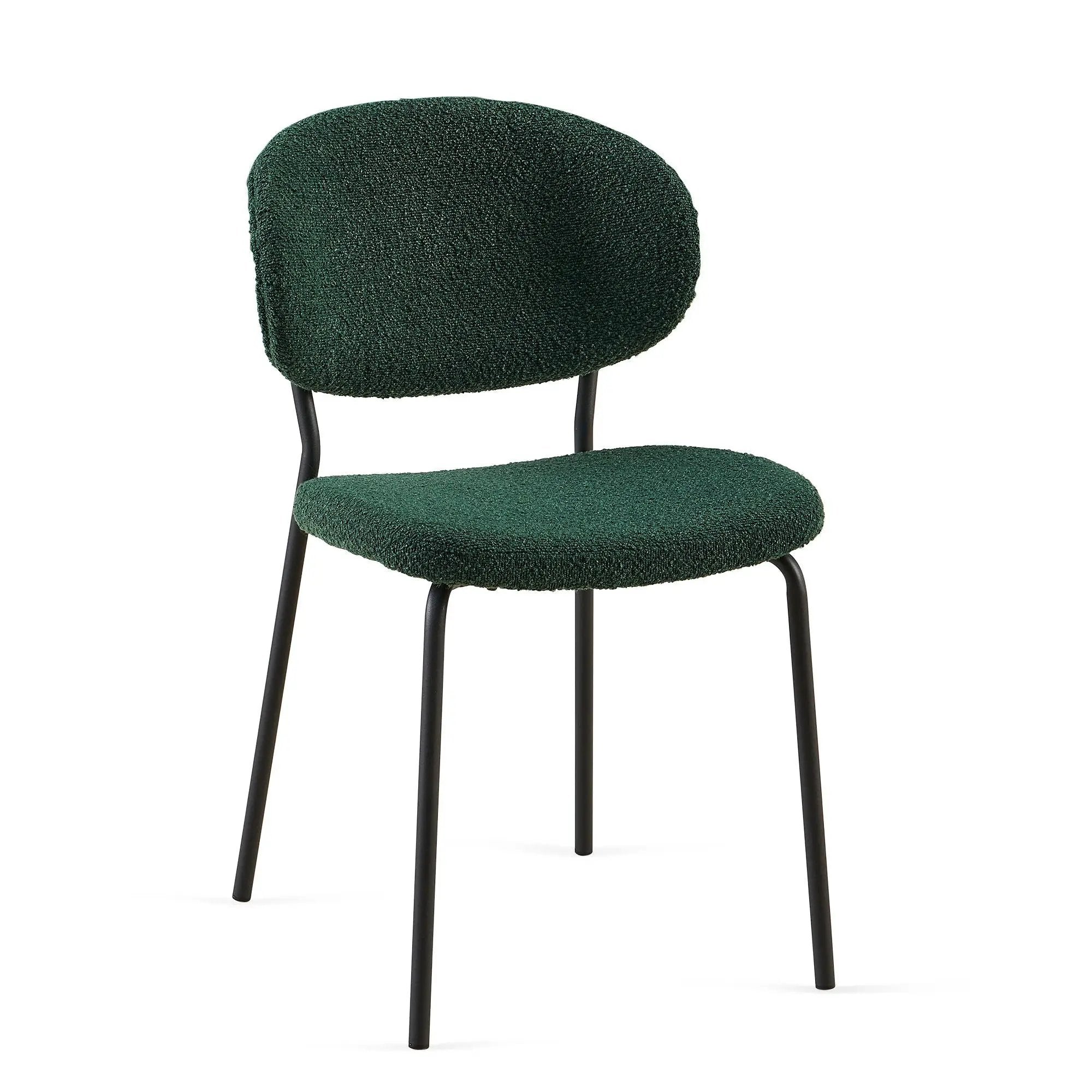 Boucle Dining Chairs, Dining Chairs With Metal Legs For Dining Room, Kitchen, Living Room by Unique Piece Furniture