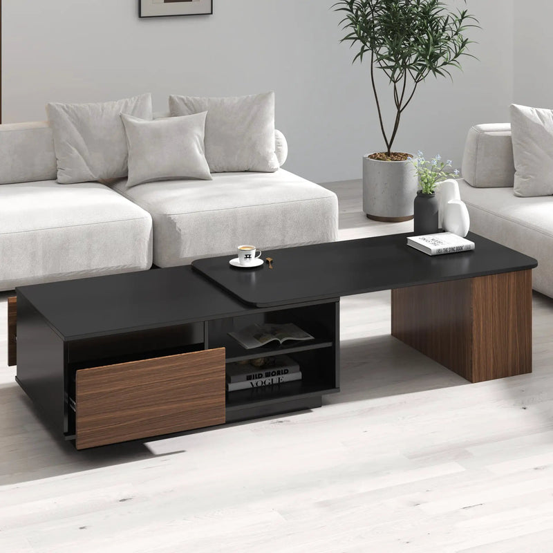 Extendable Coffee Table with 2 Storage Drawers by HouseOfZazla