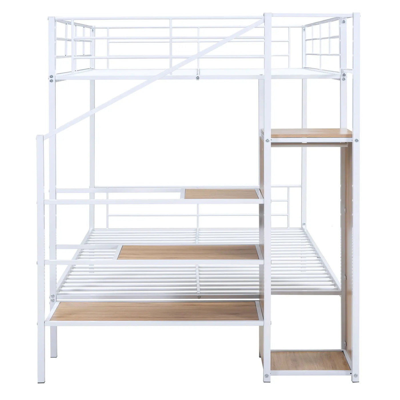 Bunk Bed With Lateral Storage Ladder And Wardrobe by HouseOfZazla