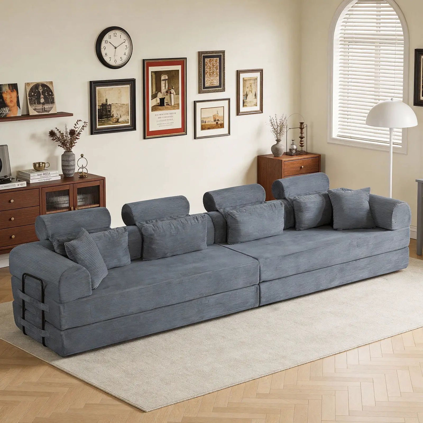 Modern L-Shape Modular Sectional Sofa, Compressed Design by HouseOfZazla