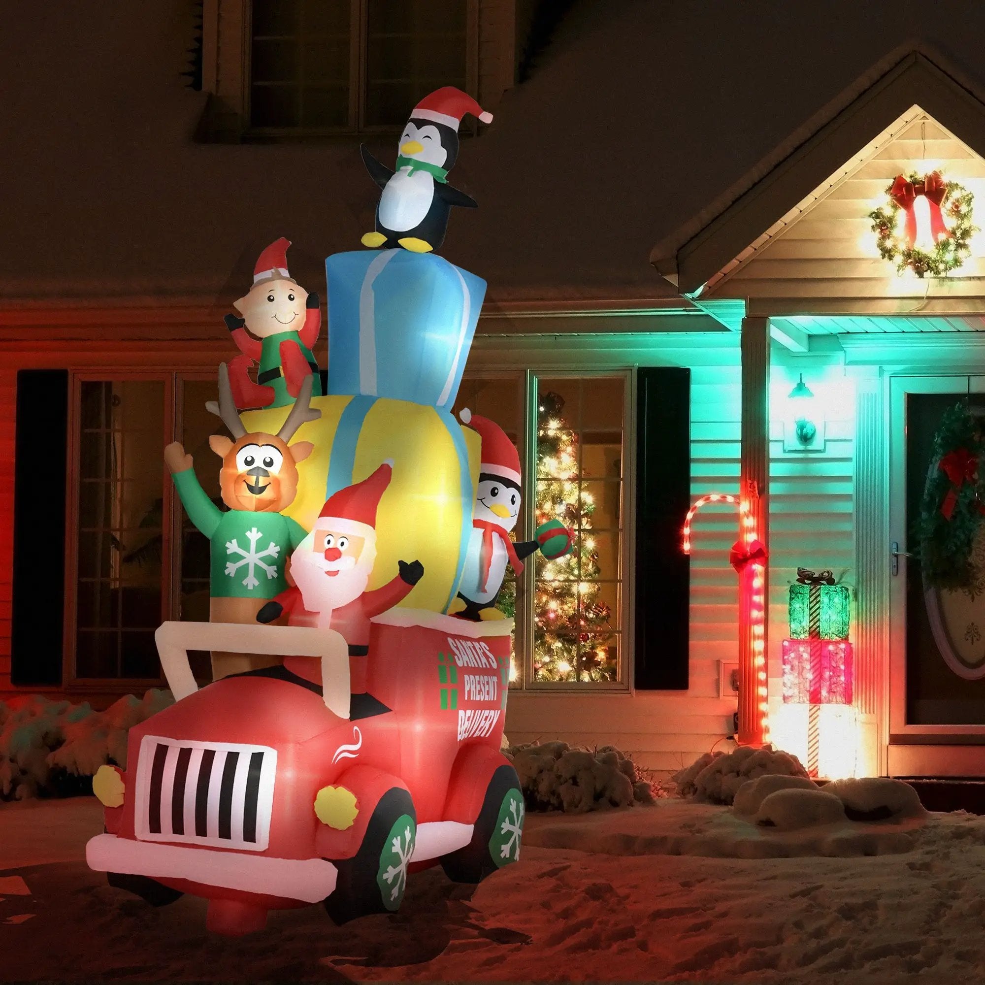 Outsunny 9ft Christmas Inflatables Outdoor Decorations by HouseOfZazla