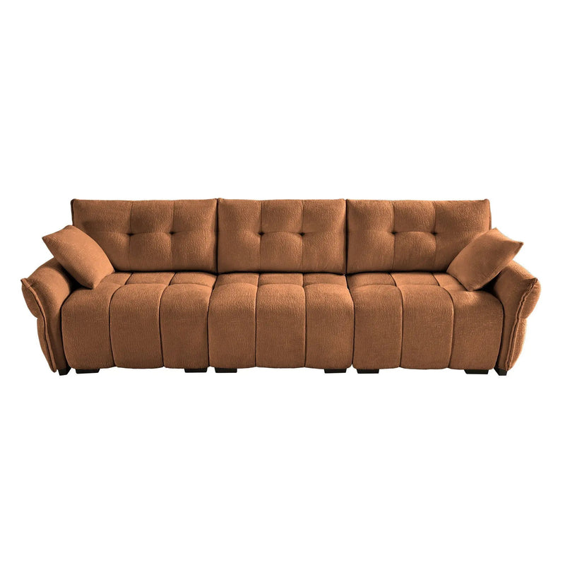 Modern Sofa & Pillows, Textured Cover, High Rebound Cushions by HouseOfZazla