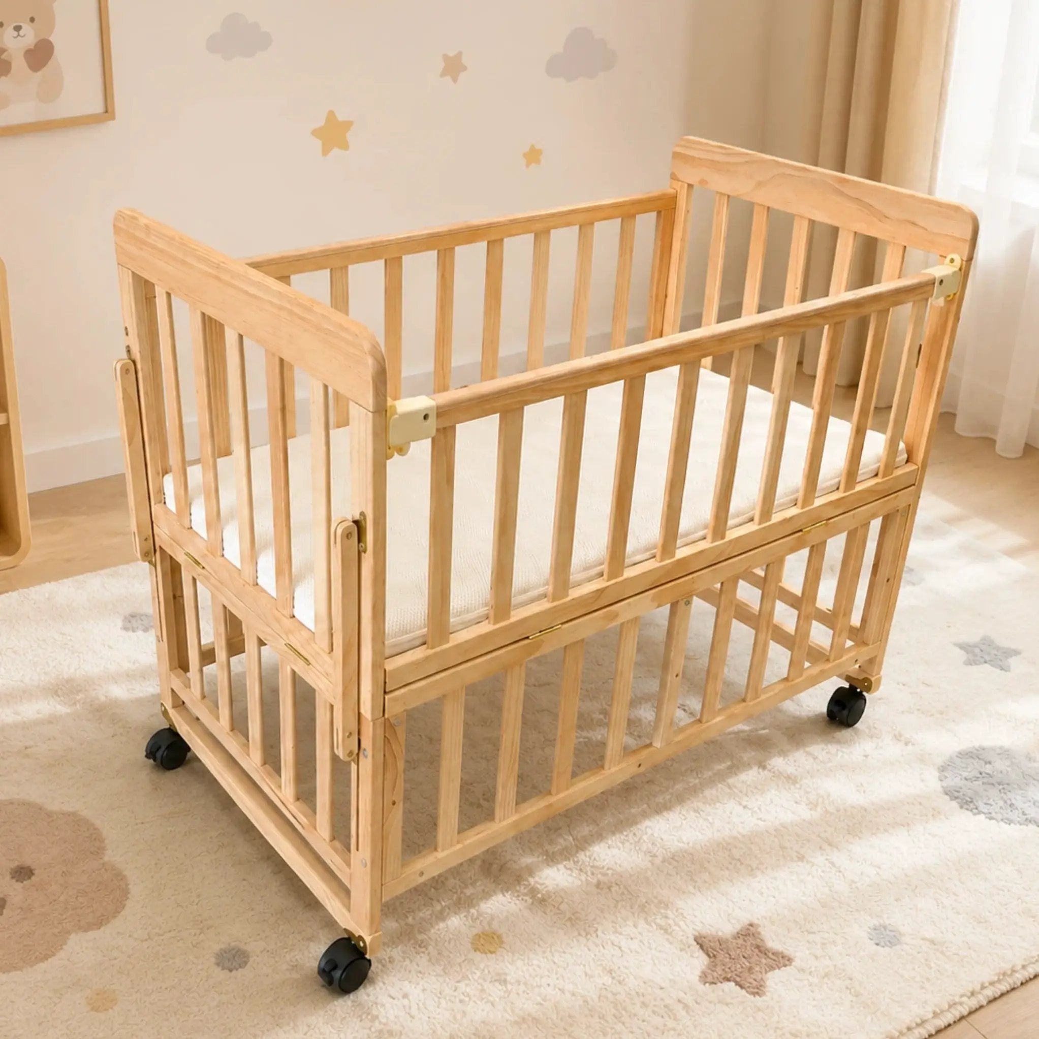 Solid Wood Baby Bassinet by HouseOfZazla