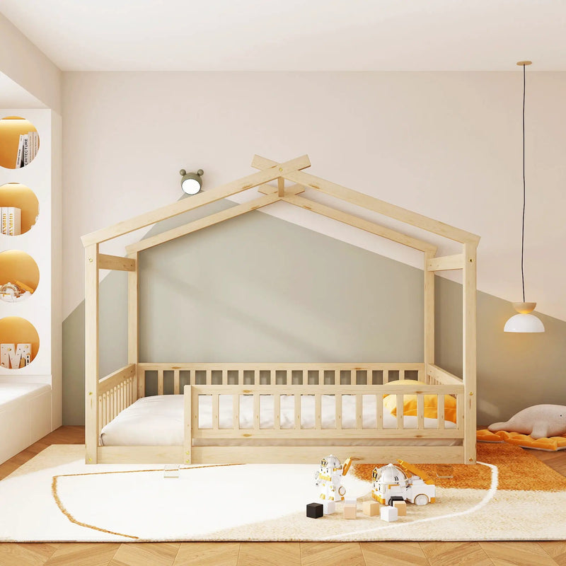 Bed House Bed Frame With Fence