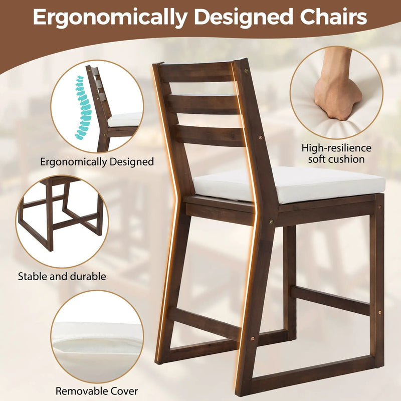 Patio Bar Set With Ergonomic Chairs by Unique Piece Furniture