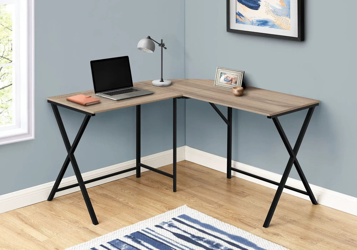 Contemporary L-Shaped Corner Computer Desk by HouseOfZazla