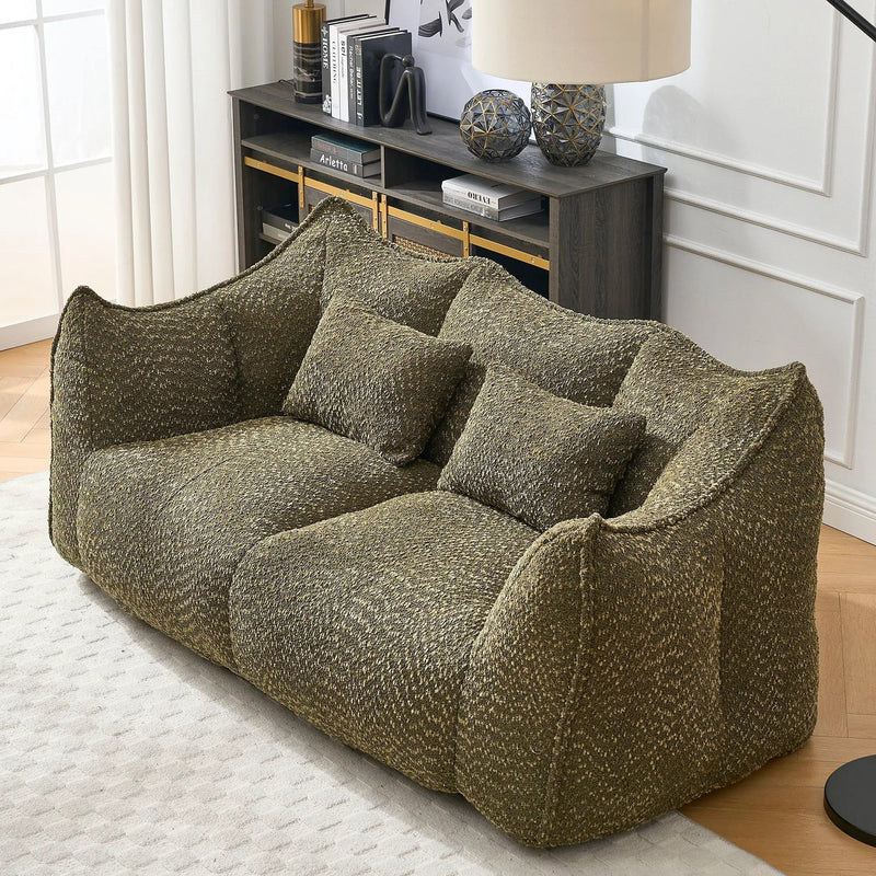 Comfortable Dual Beanbag Chair With High Resilience Foam Core For 2 People by HouseOfZazla