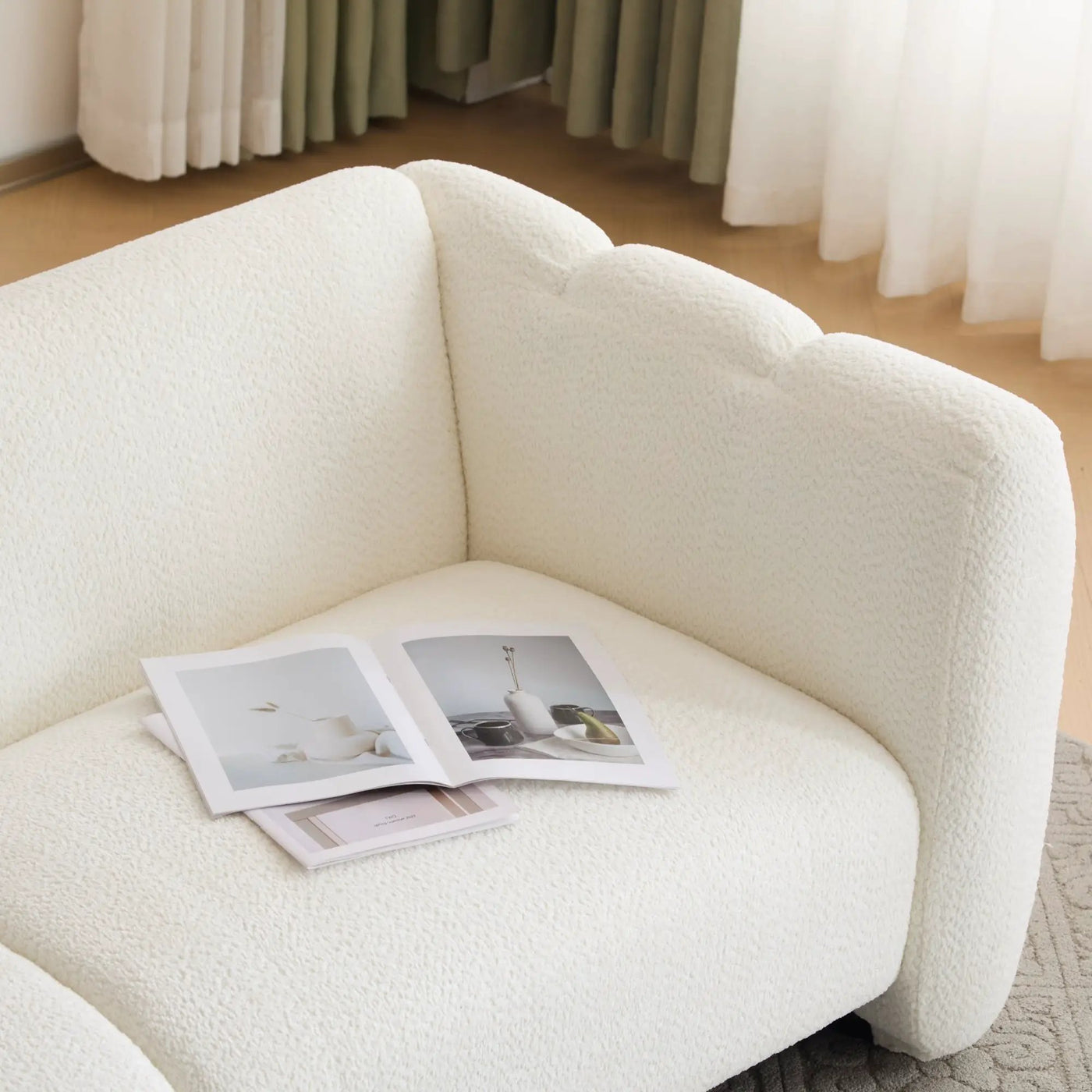 Tonson 83" 3-Seater Boucle Sofa by HouseOfZazla