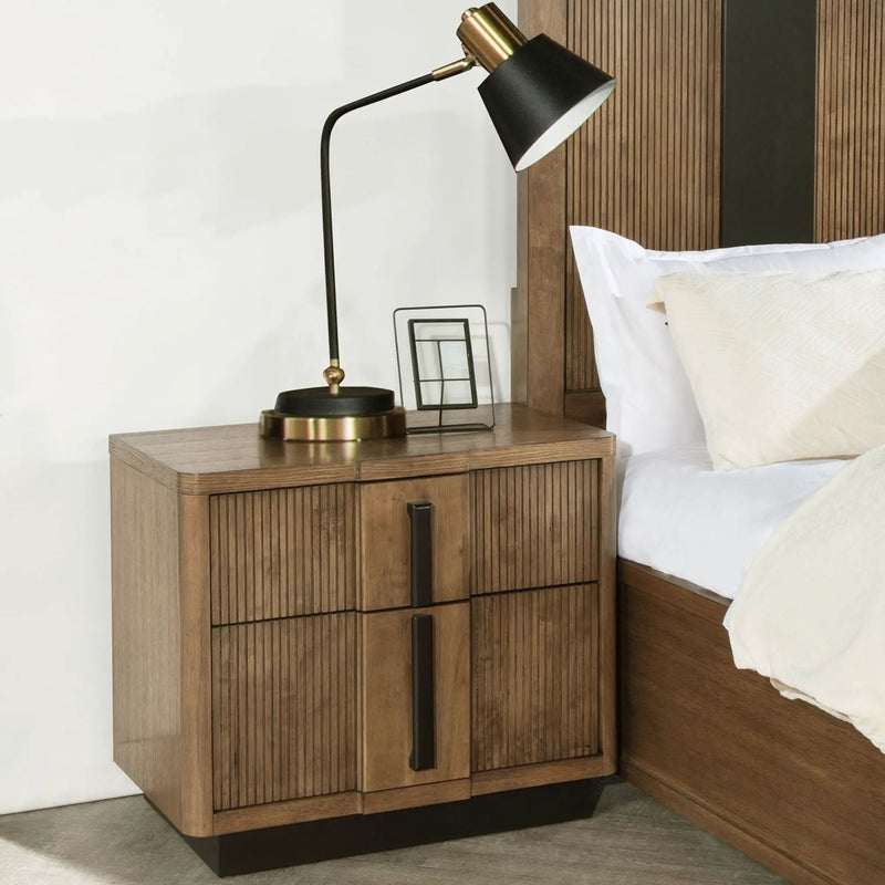 Moraga - 2 Drawer Nightstand - Ash Brown by HouseOfZazla