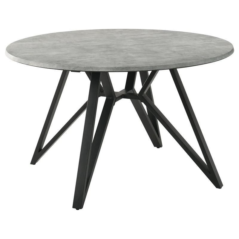Neil Round 50-inch SmartTop Dining Table Gunmetal by Unique Piece Furniture