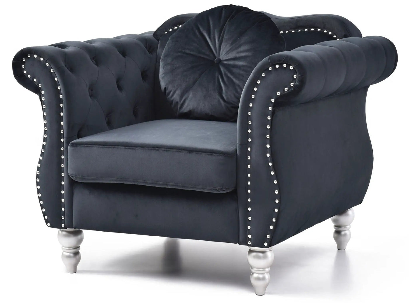 Chic Transitional Flared Arm Chair by HouseOfZazla