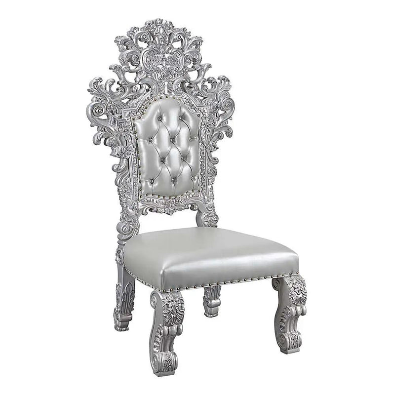 Valkyrie - Side Chair (Set of 2) - Synthetic Leather & Antique Platinum by Unique Piece Furniture