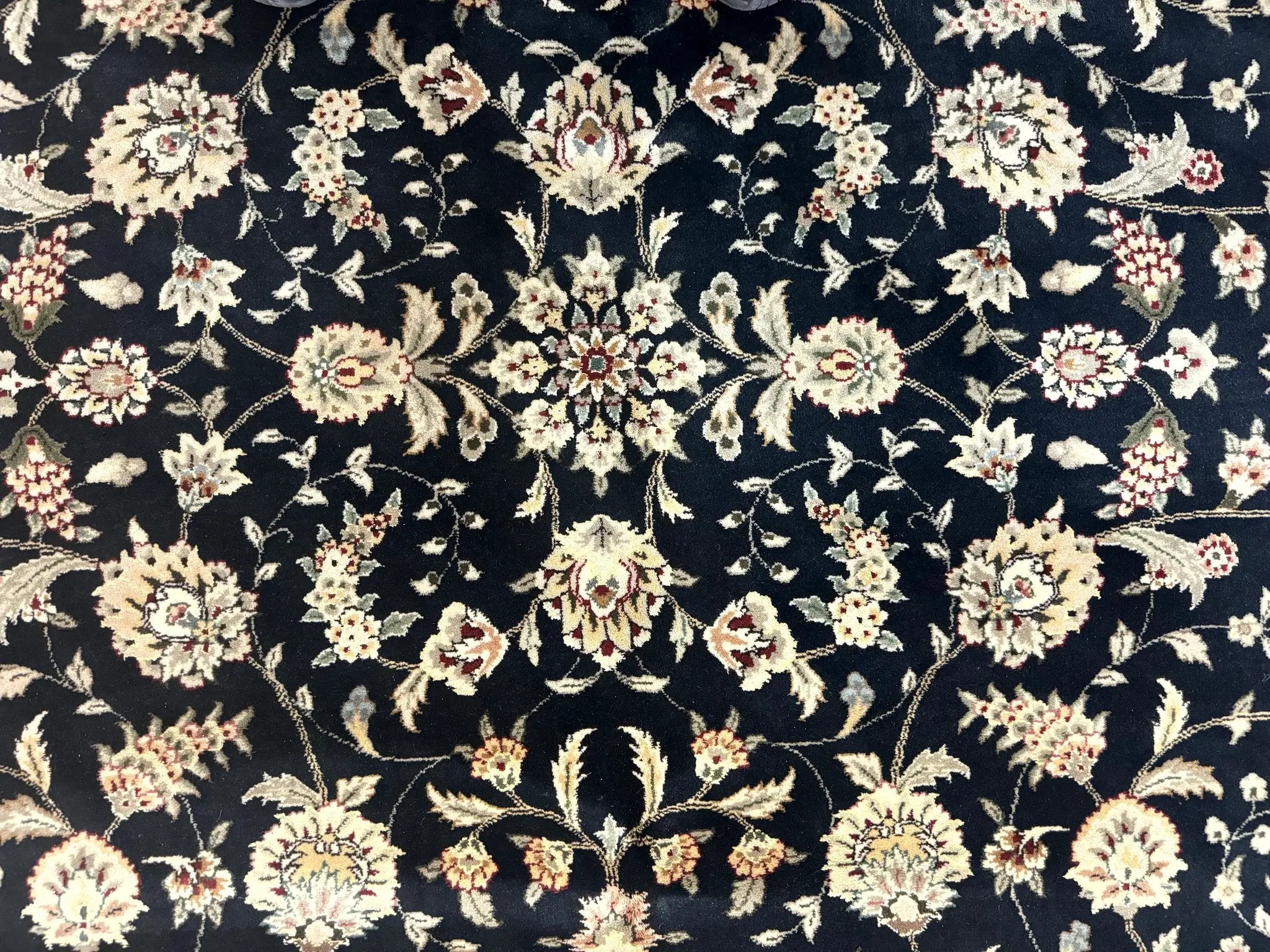 Black Pak Persian Rug 8x10, Floral Allover by Jewel Rugs