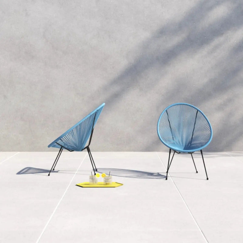 Modern Egg Shaped String Chairs (Set of 2) by Unique Piece Furniture
