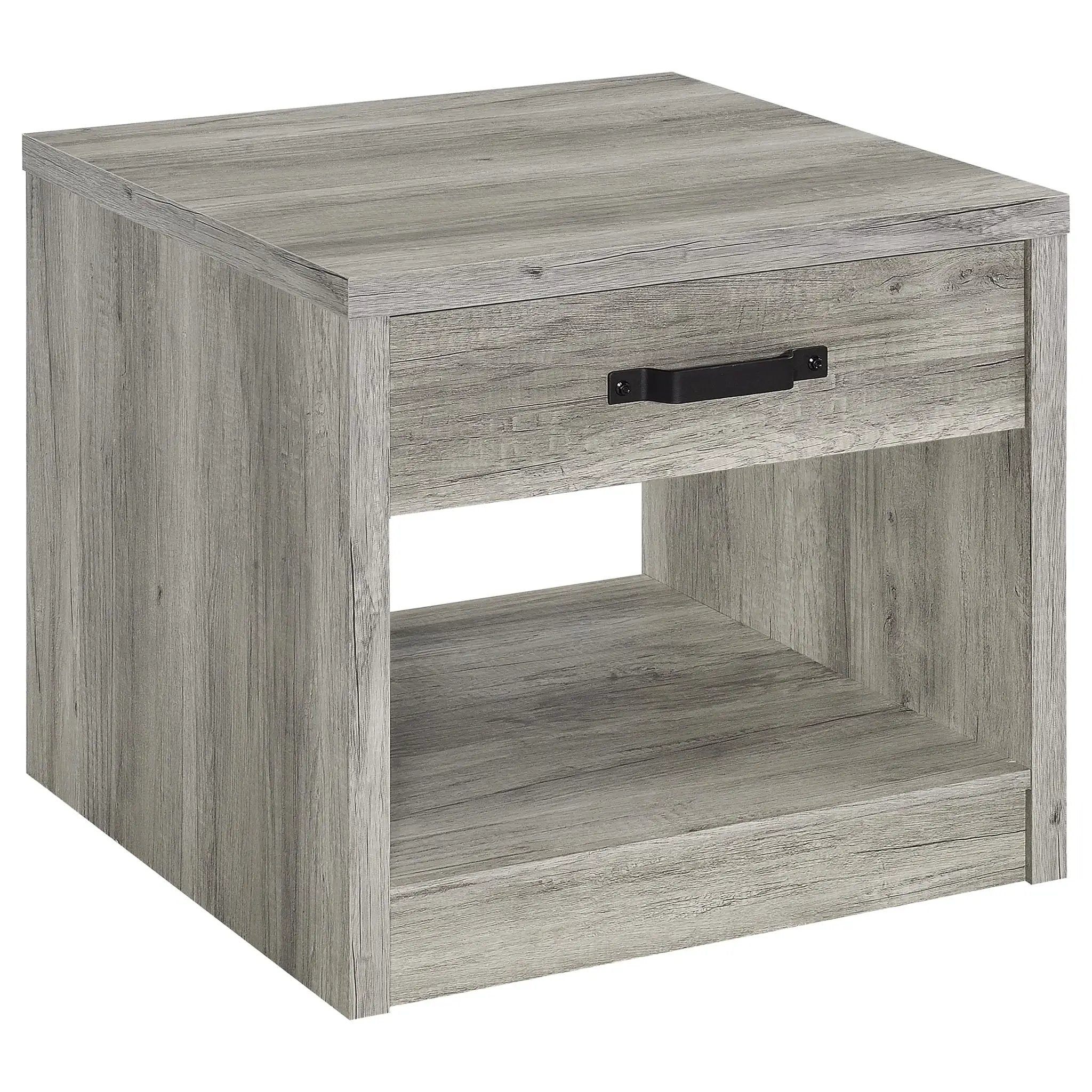 Nuberg - 1 Drawer Table - Gray by HouseOfZazla