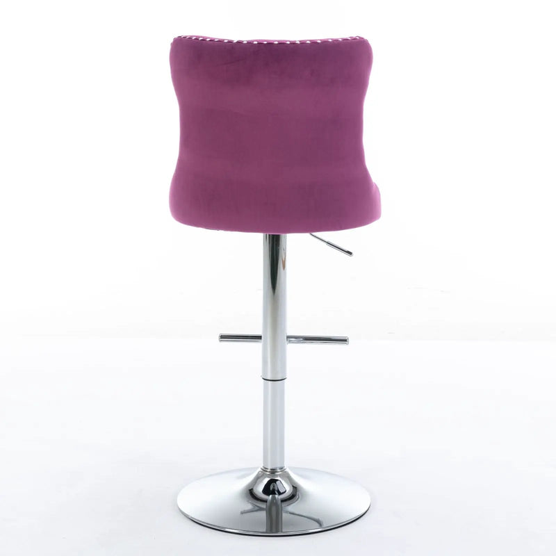 Swivel Barstools Adjusatble Seat Height From 25-33", Modern Upholstered Base Bar Stools With Backs Comfortable Tufted For Home Pub And Kitchen Island (Set of 2) by Unique Piece Furniture