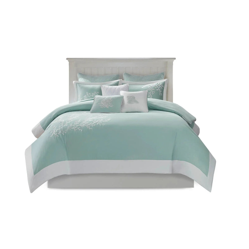 Duvet Cover Mini Set Aqua King/Cal King by HouseOfZazla