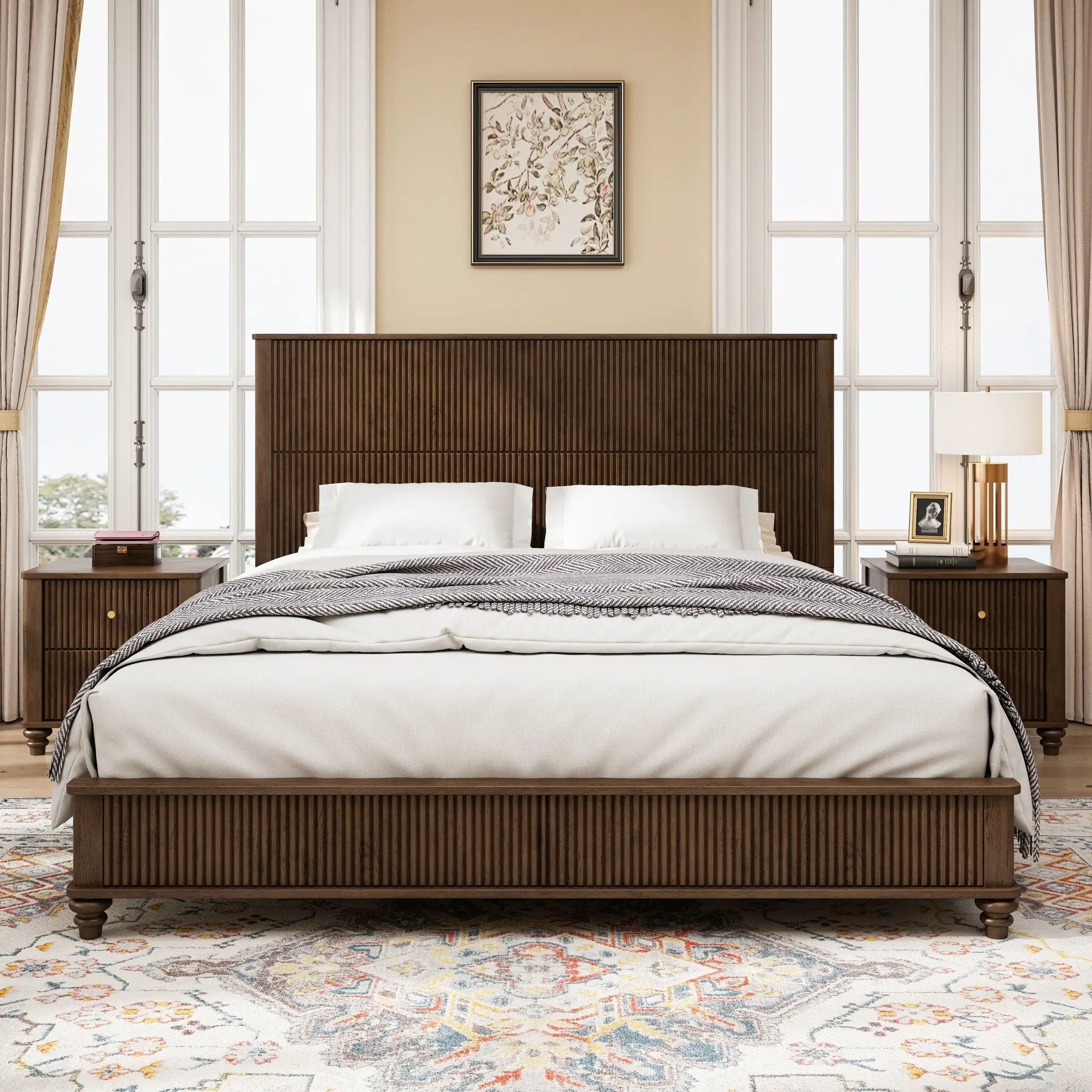 3 Piece Bedroom Set With Bed And 2 Nightstands by HouseOfZazla