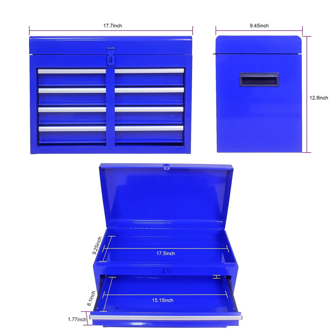 High Capacity Rolling Tool Chest With Wheels And Drawers, Storage Cabinet by HouseOfZazla