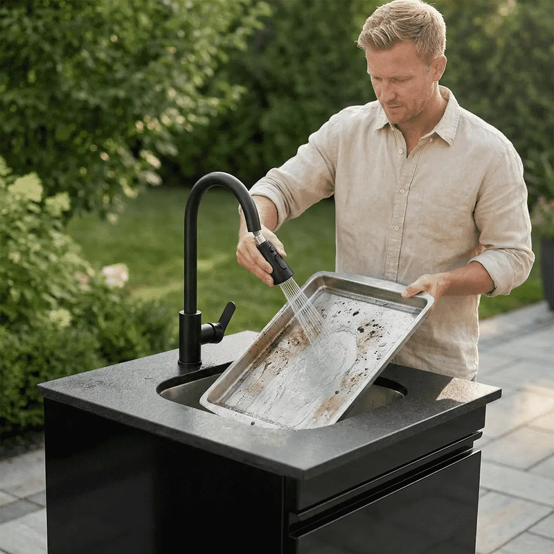 Single Door Sink Cabinet with Tap Stainless Steel Outdoor Kitchen by Chery Industrial